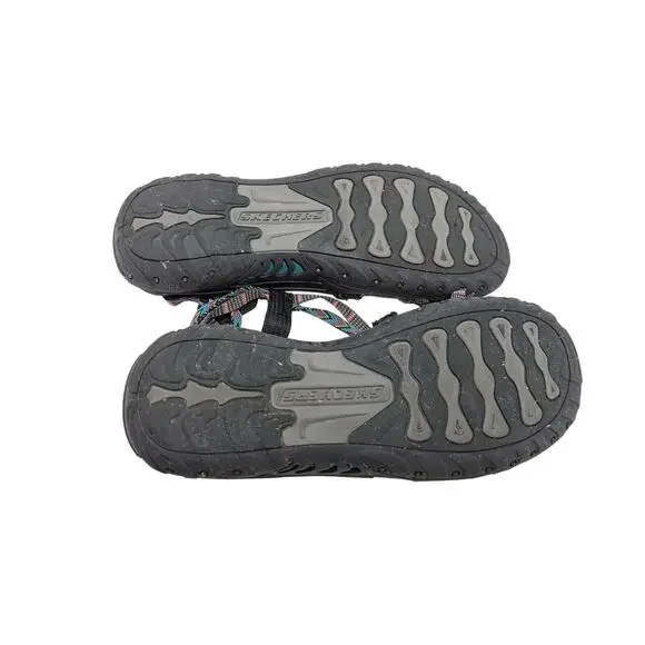 Skechers Reggae Islander Sandals Black Multi-Strap Toe Loop Slingback Size 8 - Picture 6 of 7